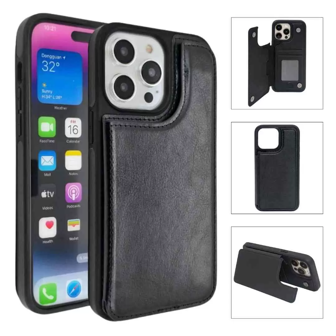 iPhone 16 Card Holder Case Black